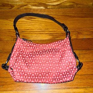 Tommy Hilfiger Orange Logo Hobo Shoulder Bag Purse